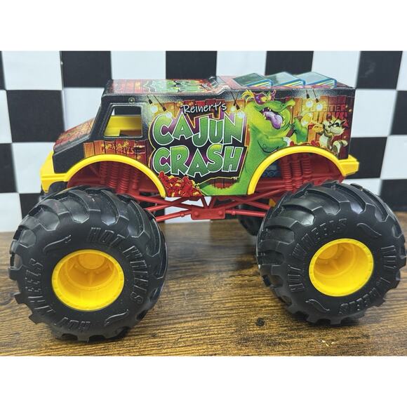 Hot Wheels Monster Trucks CAJUN CRASH Oversized Reinert's 1/24 Scale - Picture 1 of 9